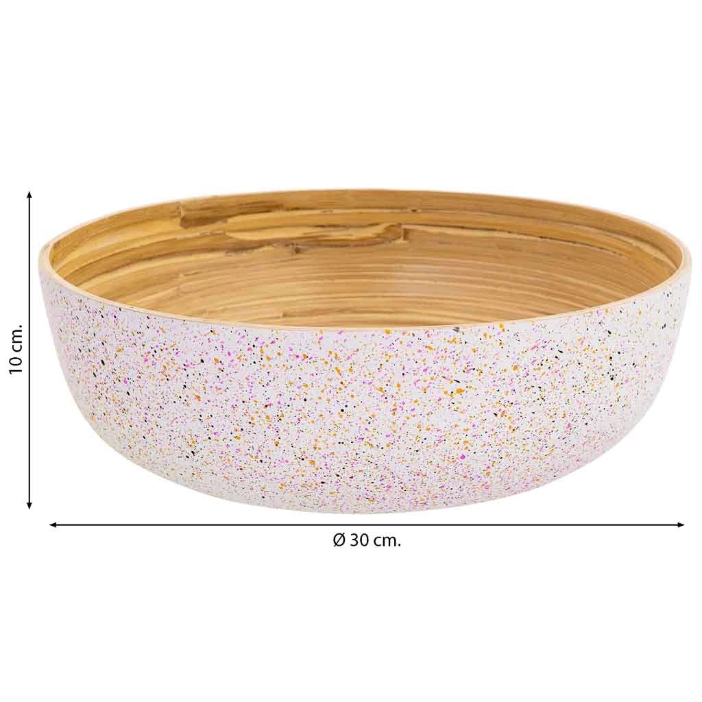 Centrotavola in bambù beige D30x10h cm