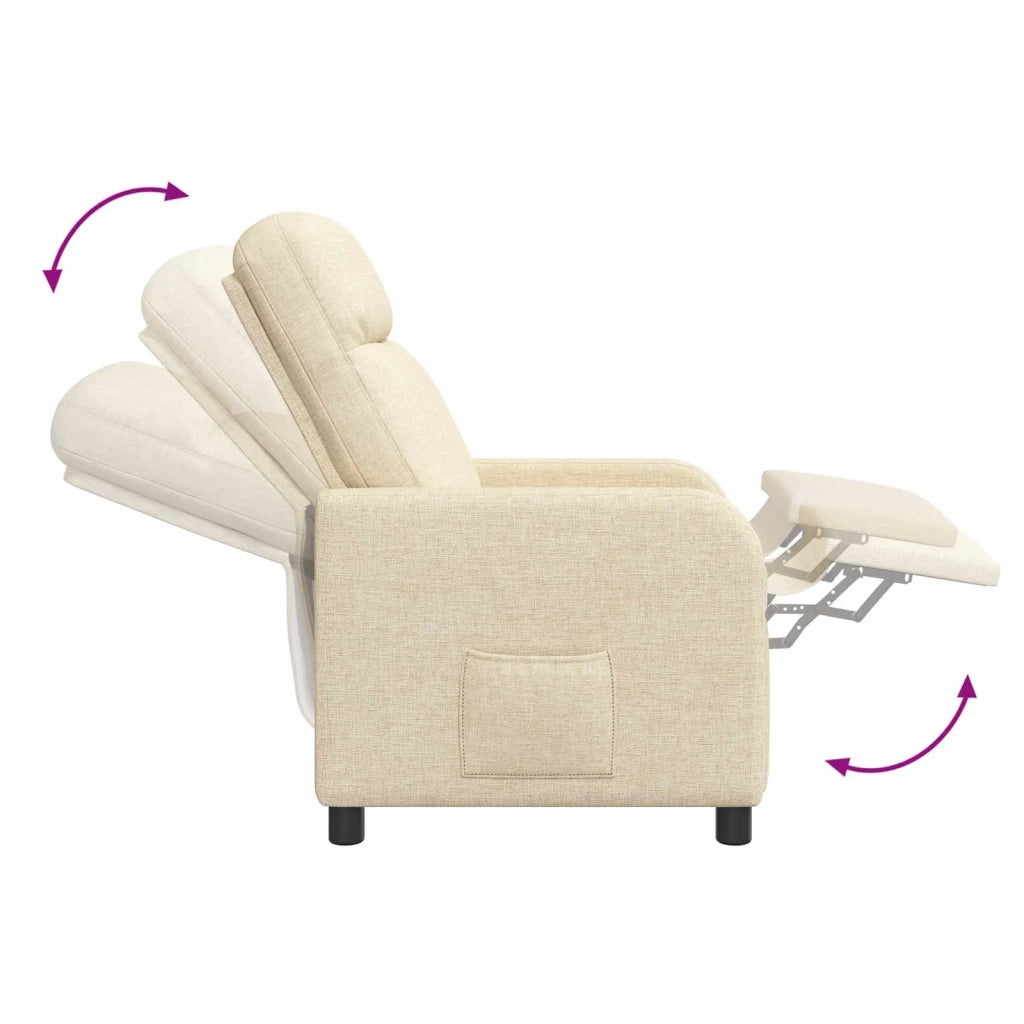 Poltrona Massaggiante Crema Tessuto 42034946