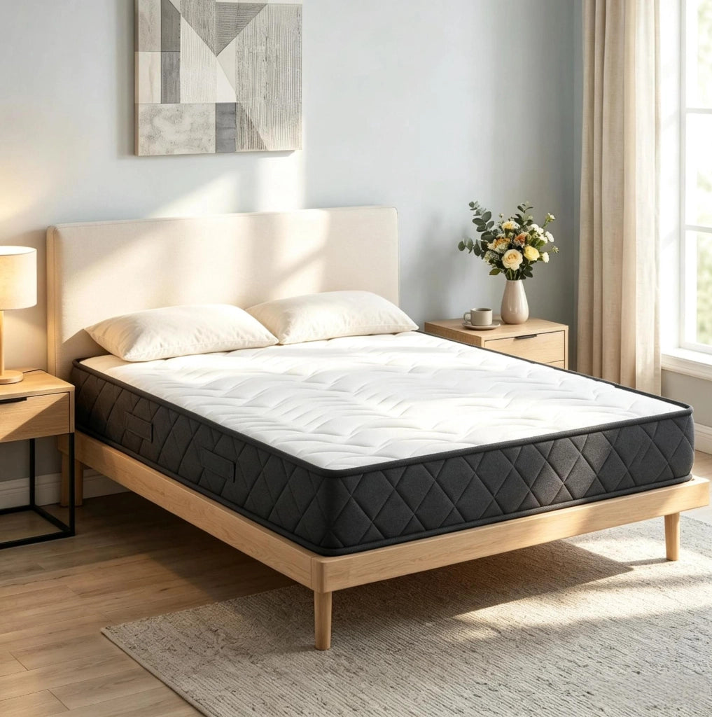 Materasso 160x200 cm in memory foam e schiuma ondulata