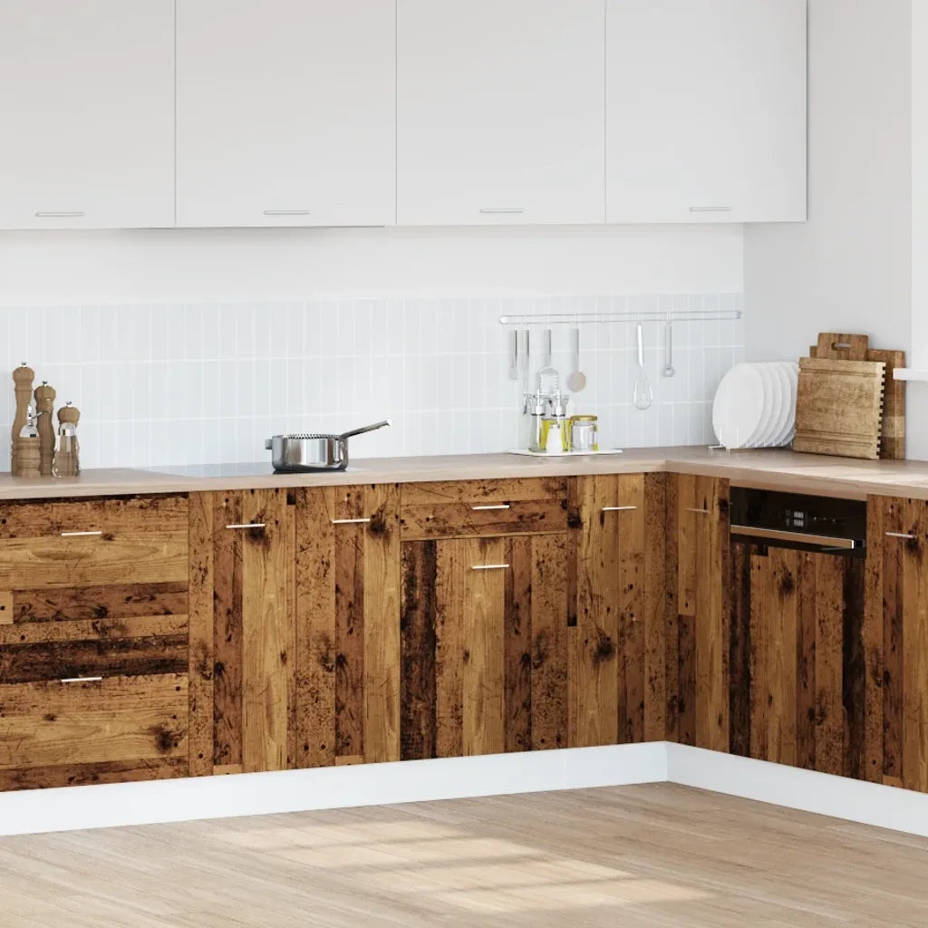 Pensile da cucina | Mobile con Cassetto ¡°Lyon¡± Legno Antico 50x46x81,5cm
