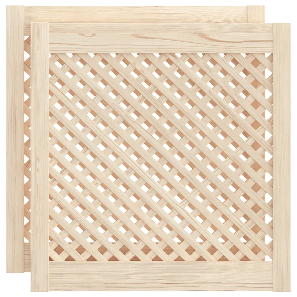Ante con Design a Reticolo 2 pz 59,5x61,5 cm in Legno di Pino CFW1312259