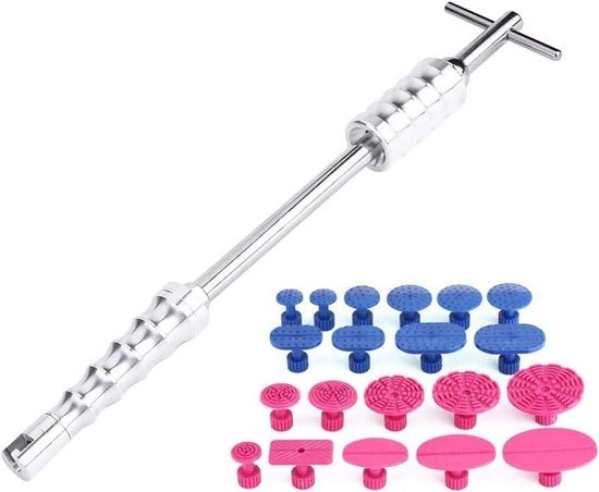 Rimozione senza danneggiare la verniciatura - Kit di riparazione per auto - Gomma di spianamento + 20 adesivi per carrozzeria