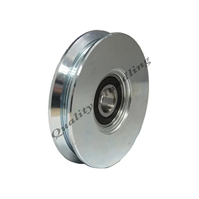 VIGOR-BLINKY Ruota per Cancelli Scorrevoli Gola V Art. 360 Diametro 120mm Acciaio Zincato 1 Cuscinetto a Sfera Portata 480 Kg