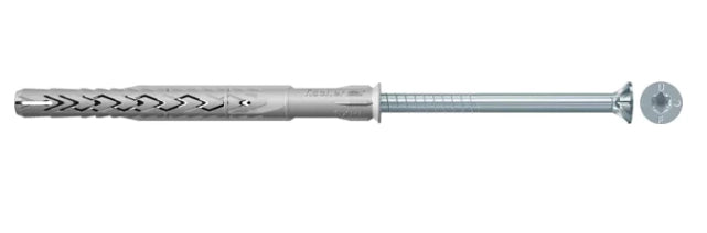 SXRL 8X140 T – FISCHER - TASSELLO PROLUNGATO IN NYLON CON MARCATURA CE CON VITE PREMONTATA T.S.P. IMPRONTA TORX
