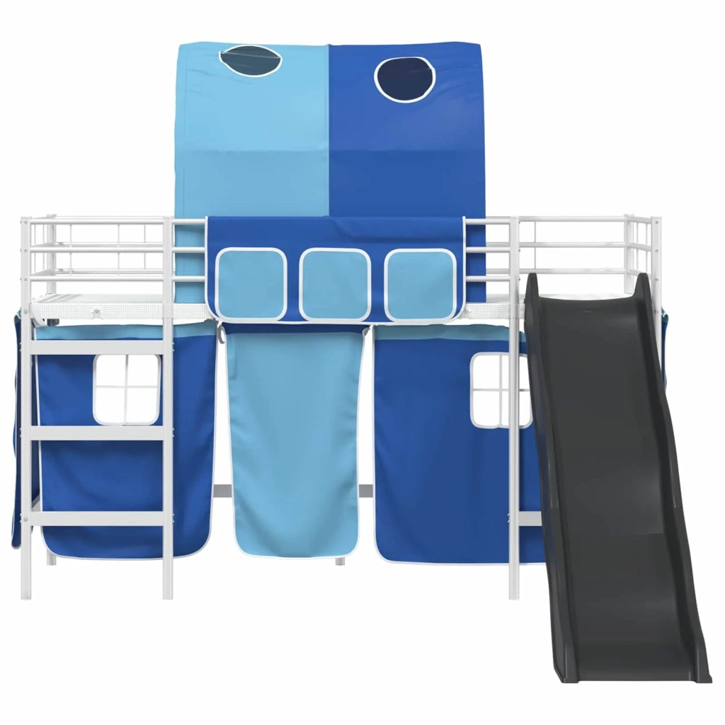 Struttura del letto loft per bambini Bianco e Blu 75 x 190 cm 42020857