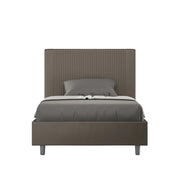 Letto Matrimoniale 160x210 cm con Rete e Contenitore Goya Cappuccino