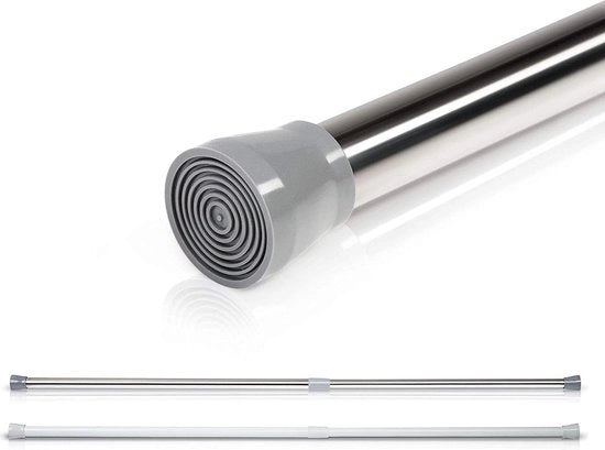 Tavola di sostegno a telescopio - Resistente e sicura - per doccia - per tende - per abbigliamento - 110-200 cm - finitura cromata.