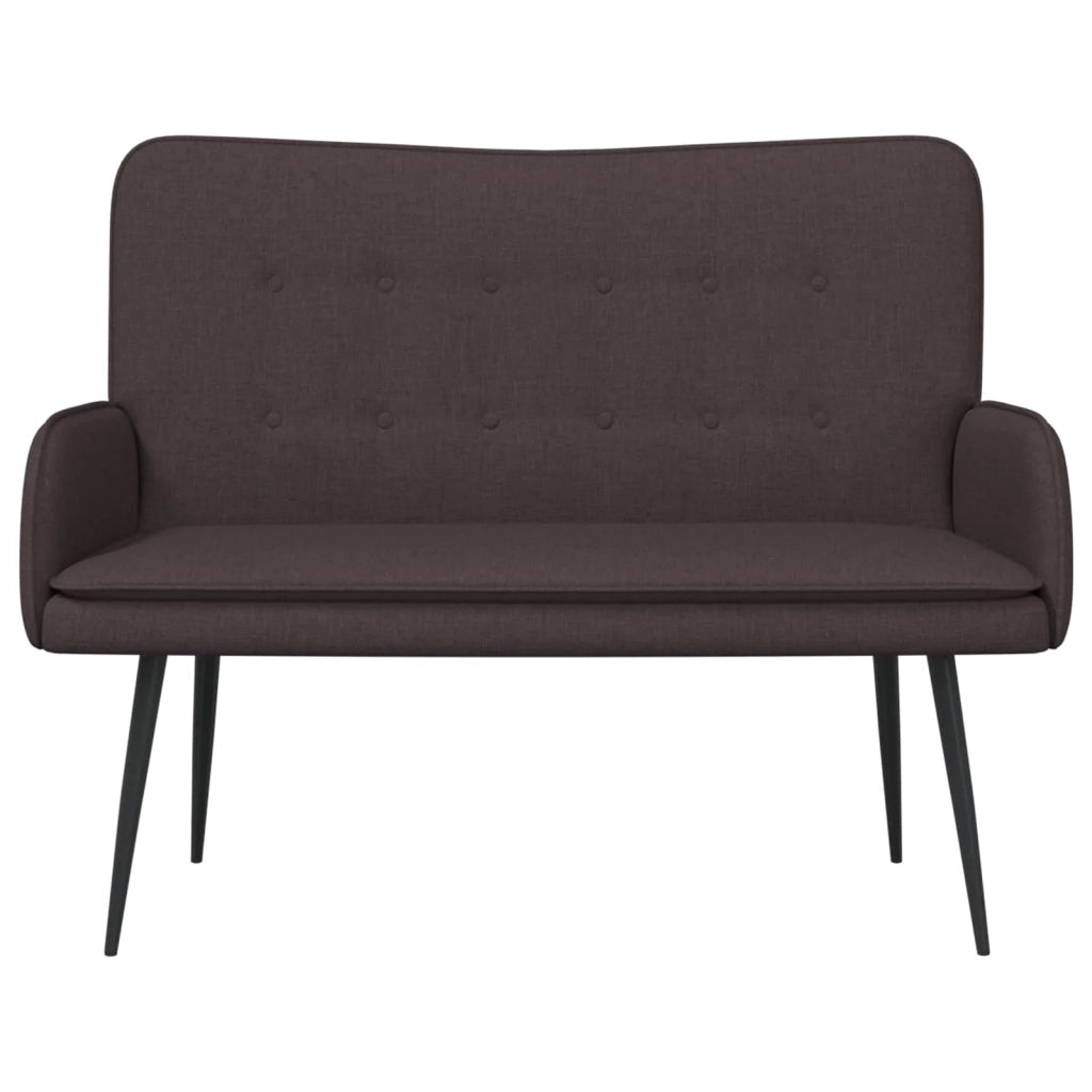 Divano a 2 Posti Marrone Scuro 115 x 61 x 87 cm Tessuto 42028906