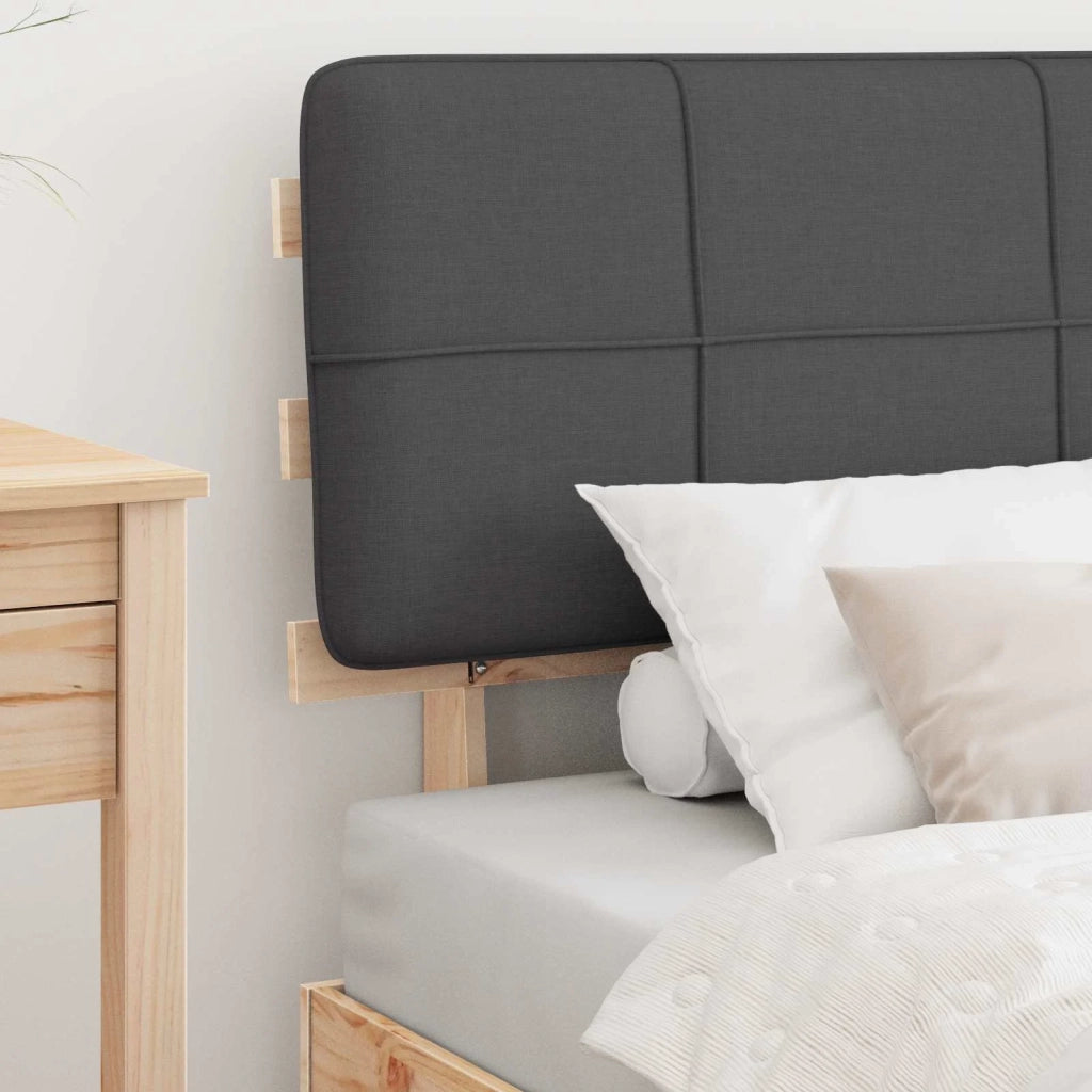 Letto con Testiera Rivestita Grigio scuro 90 x 190 cm 877455