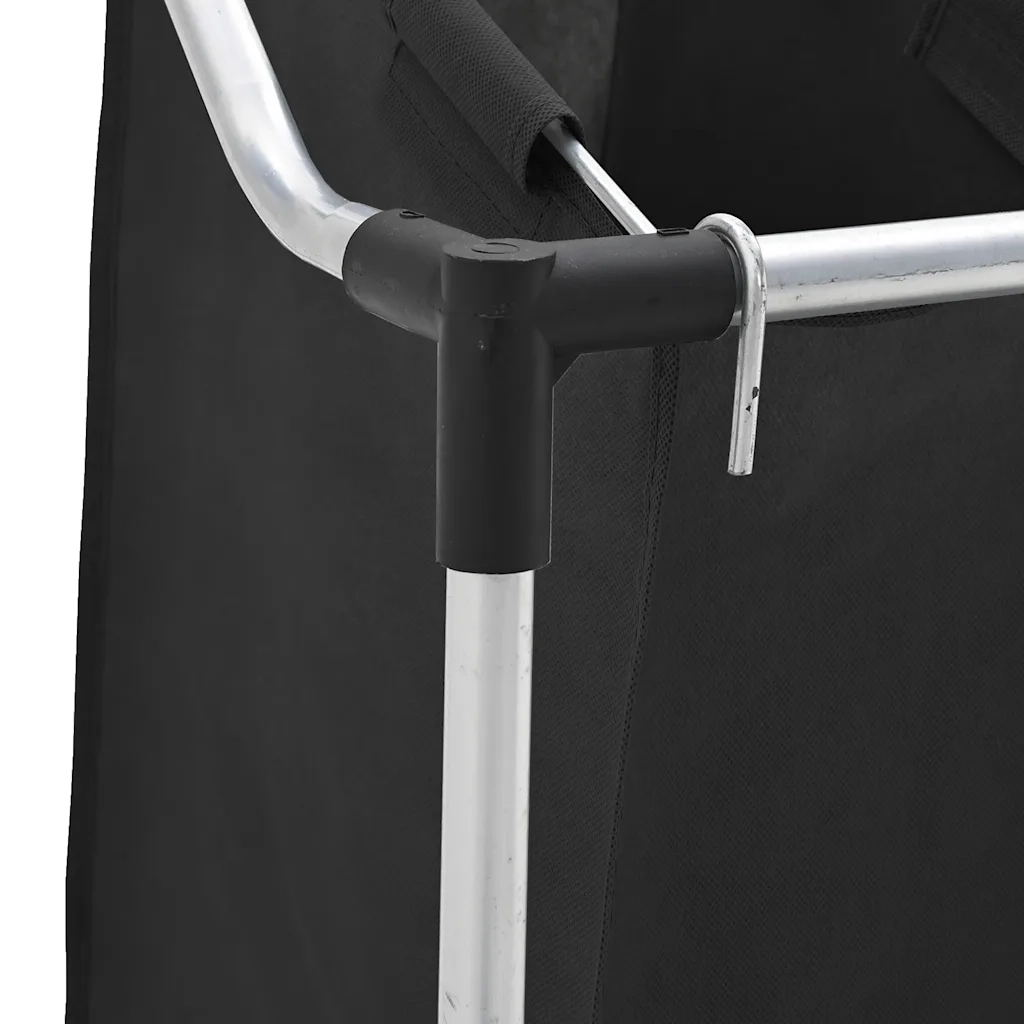 Classificatore lavanderia con 4 borse nero 240367