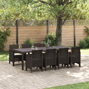 Set da Pranzo per Giardino 9 pcs Marrone Polipropilene 3378741
