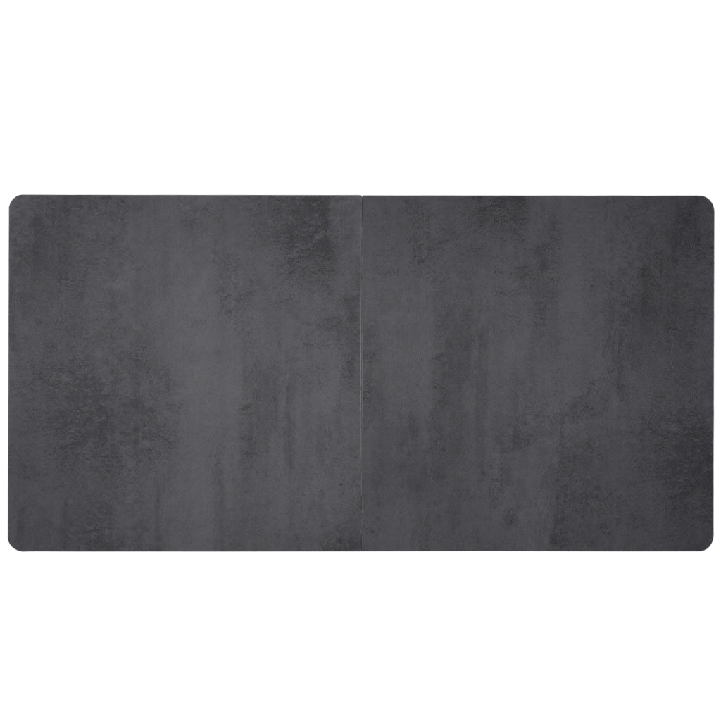 SET TAVOLO E SEDIE da pranzo 5 pezzi velluto e rattan nero e grigio