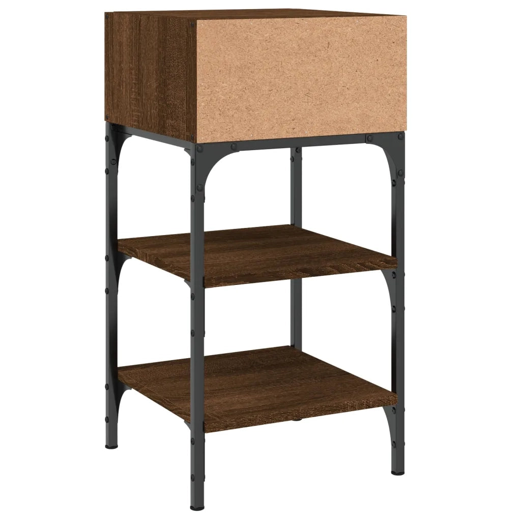 Comodini 2 pz-Set di 2 Tavolino da notte Rovere Marrone 35x34,5x70 cm in Legno Multistrato