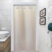 Douchegordino senza chiodi - aspetto lino - impermeabile all'acqua - 1 pezzo - beige - tessuto di nylon - 120x200 cm