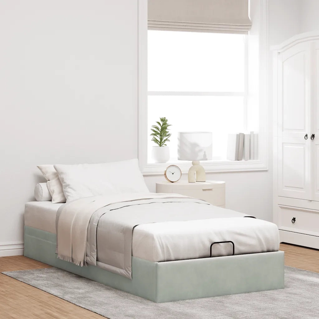Struttura Letto Pouf Senza Materasso 90x200 cm Velluto 3310937