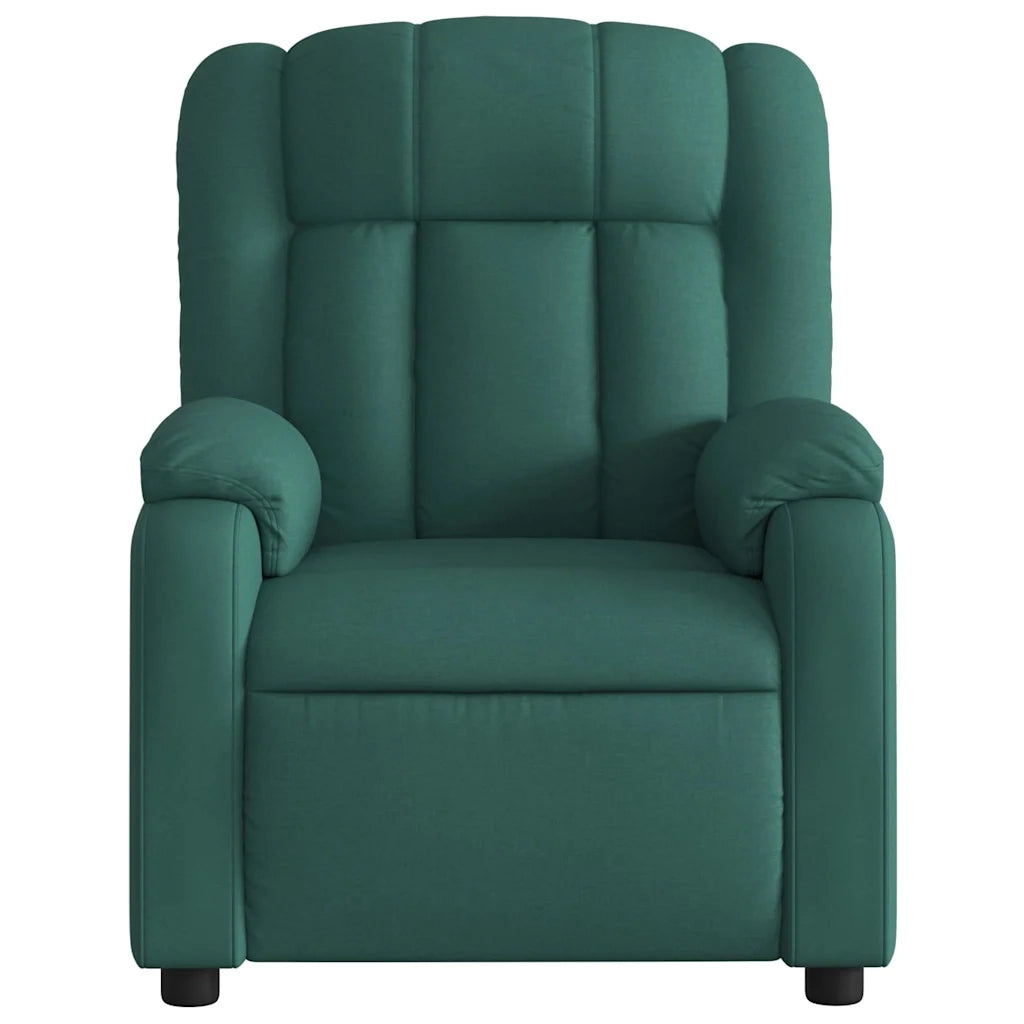 Poltrona | Sedia Relax Elettrica Reclinabile Verde Scuro in Tessuto