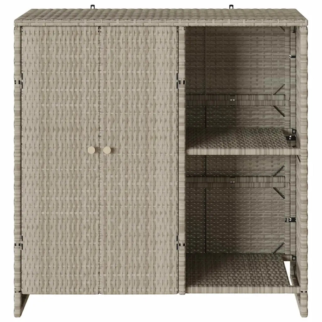Armadio con lo scaffale Grigio chiaro 100 x 36 x 102 cm Rattan CFW3014074