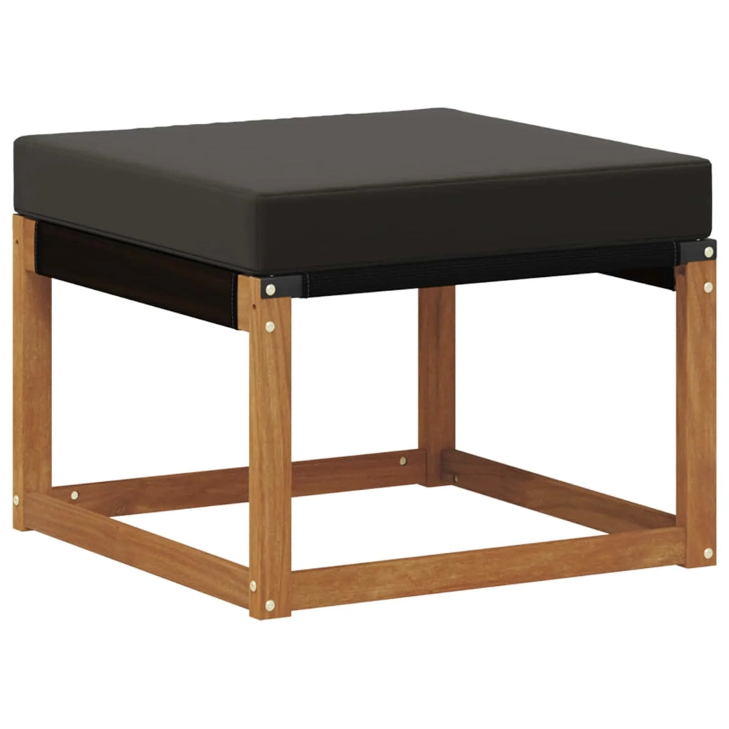 Set di divani da esterno con cuscino 7 pcs Naturale e Nero 3368863