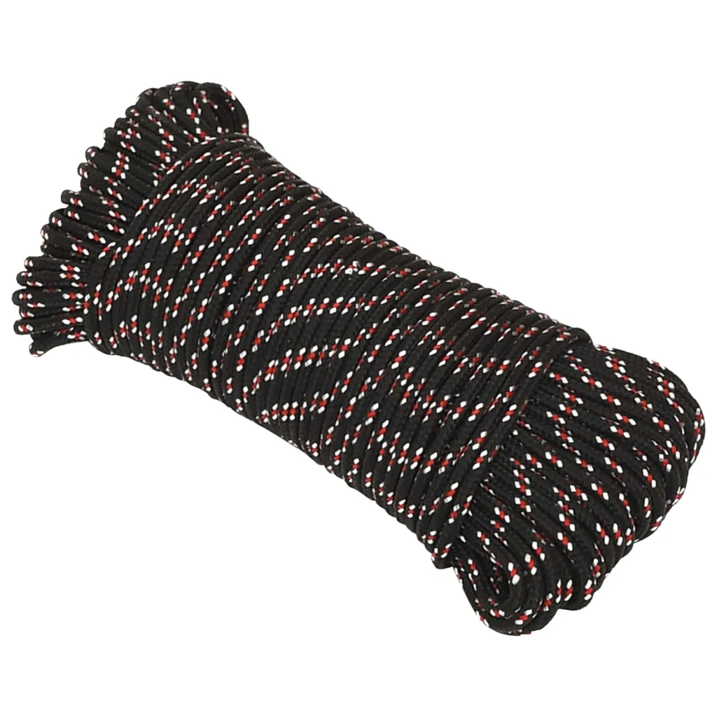 Corda multiuso 5 mm 50 m Nero e Rosso PP 150 kg Carico massimo 3473275