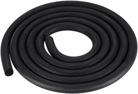 Striscia di sigillazione - Stopper per passaggio - Isolamento acustico e impermeabilizzazione - Nero - Gomma schiuma - Adatto per porte e finestre - 1 metro