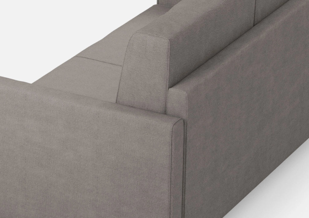 Divano 2 Posti 158x85x85 cm Karay in Tessuto Grigio