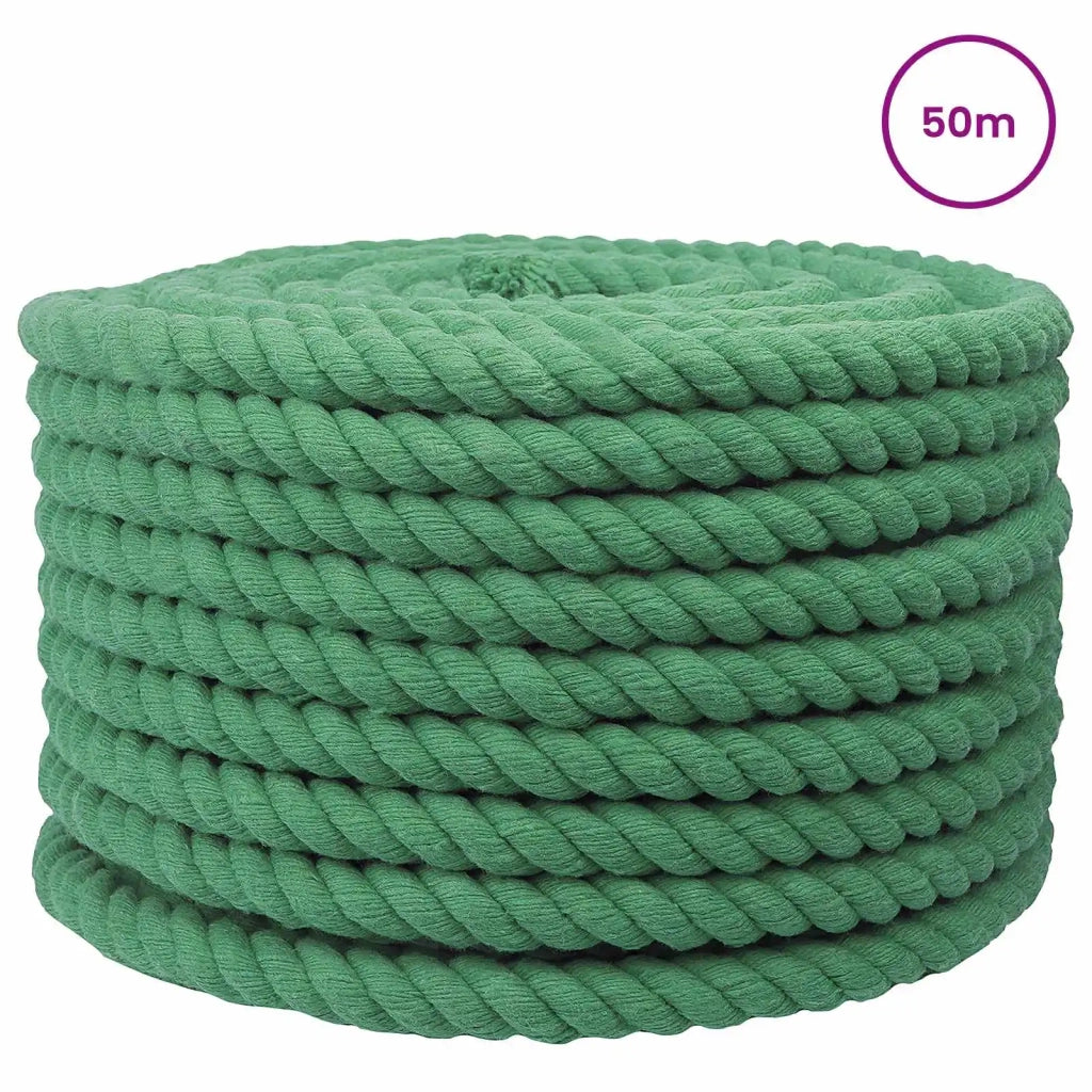 Corda di Cotone 20 mm 50 m Verde 100% Cotone 42011972