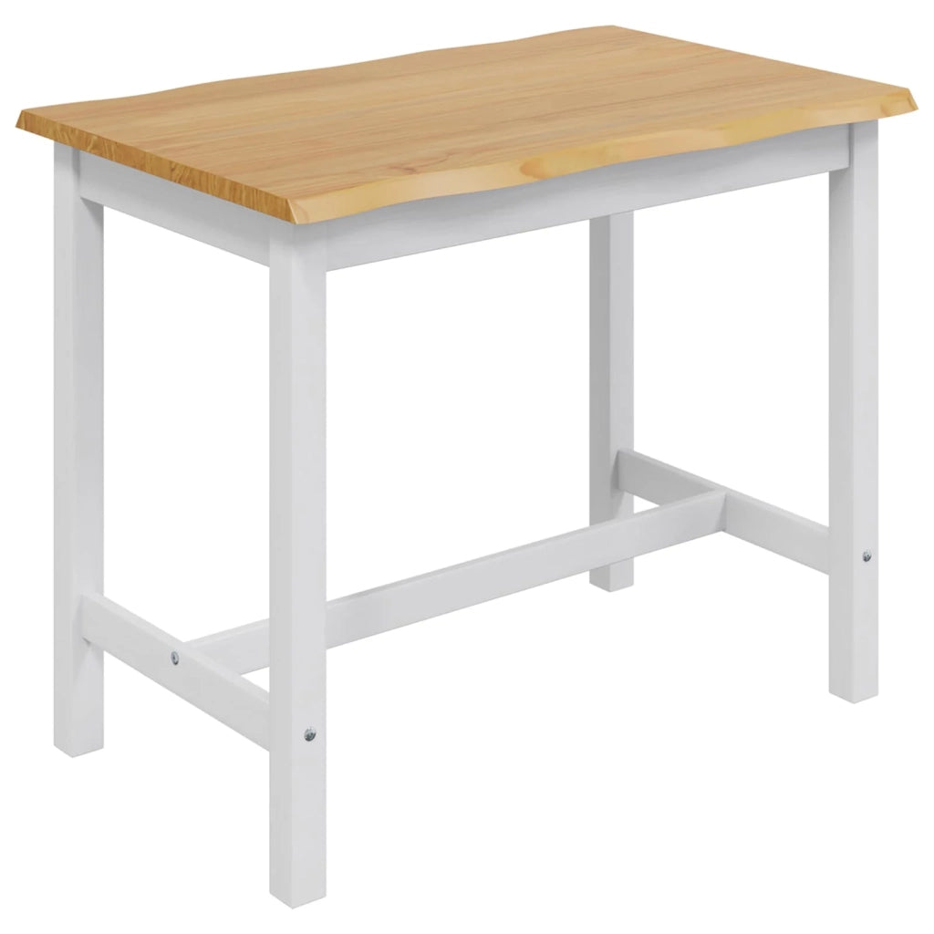 Tavolo Alto EKAI Bianco 112 x 70 x 91 cm Legno Massello di Pino 42037014