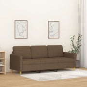 Divano a 3 Posti-Sofa 3 Posti Marrone 180 cm in Tessuto 285598