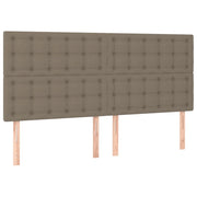 Testiera | Testata per letto Tortora 180x5x118/128 cm Tessuto