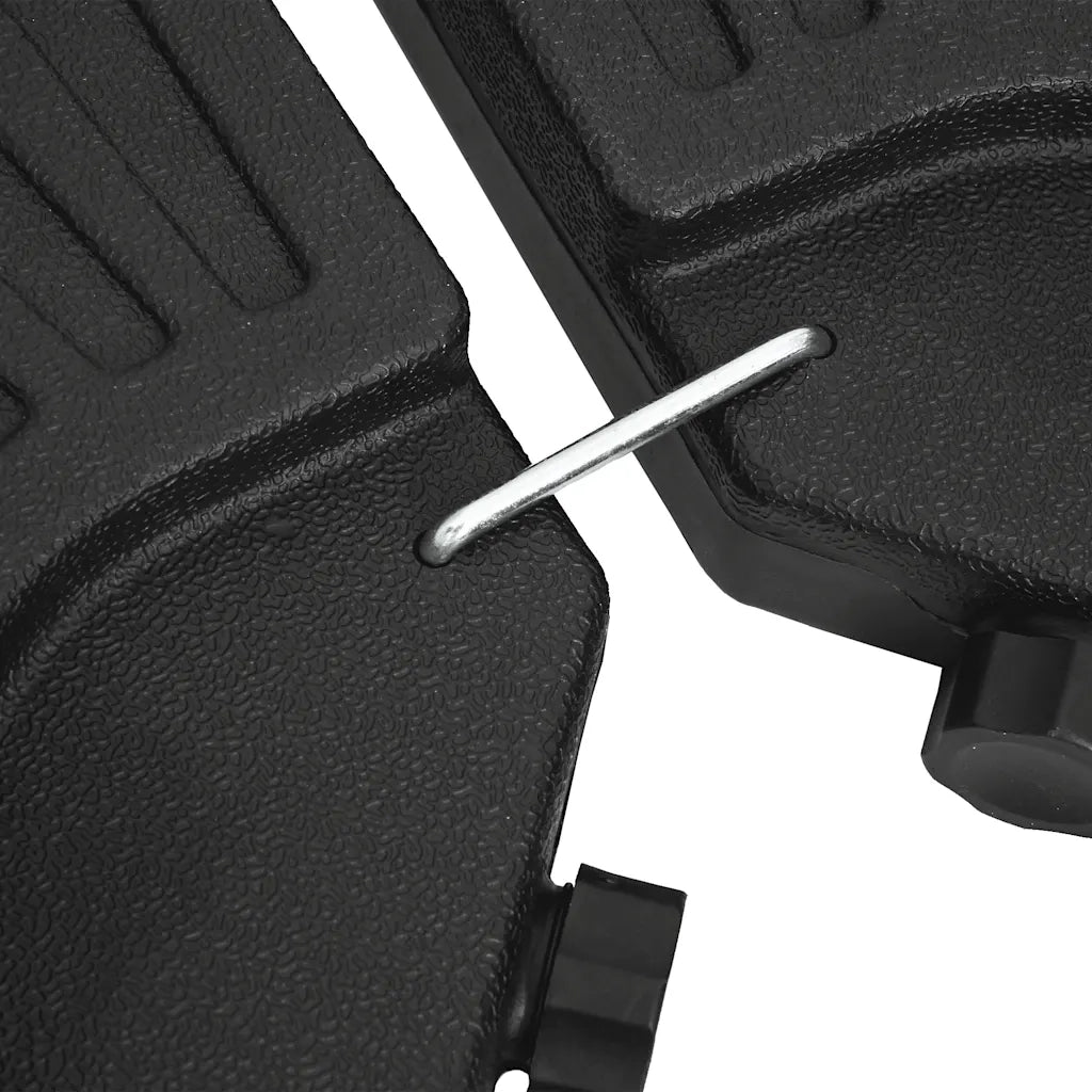 Base per Ombrellone a Forma di Ventaglio 4 pz Nero 47857