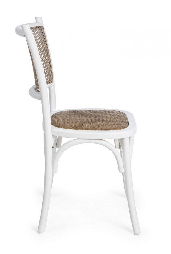 Sedia Carrel Bianco in Legno