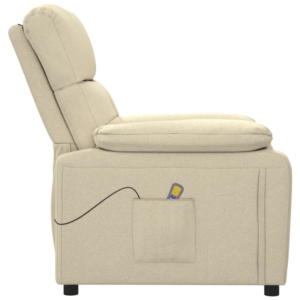 Poltrona Massaggiante Crema in Tessuto 289681