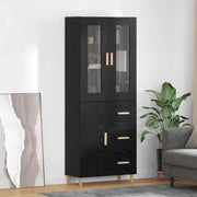 Credenza Rovere Nero 34,5 x 34 x 180 cm Legno multistrato 3416223
