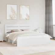 Struttura del letto-Giroletto-Rete del Letto Bianco 180 x 200 cm Pino massello 991373