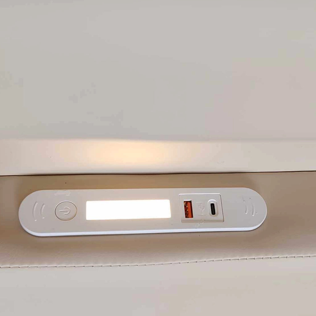 letto imbottito ecopelle beige 90 x 200 cm