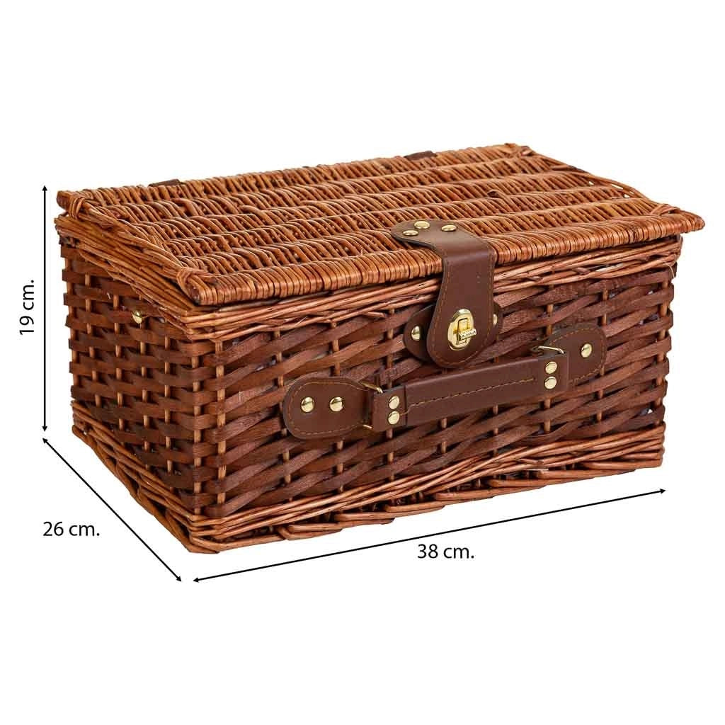Cesto pic-nic marrone 38x26x19h