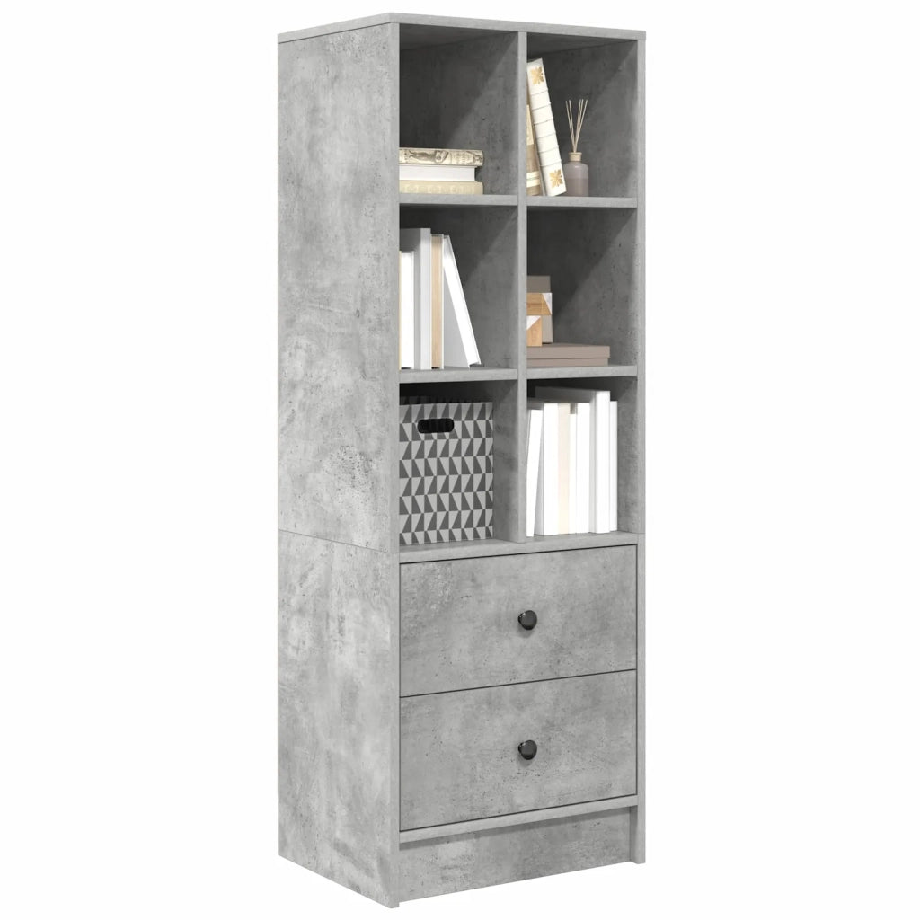 Credenza | Madia | Buffet da pranzo | Armadio da pranzo con cassetto Grigio cemento 45,5 x 34 x 127 cm