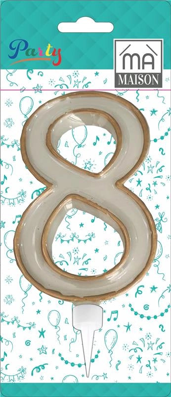MA MAISON MAXI CANDELA NUMERO "8" ORO