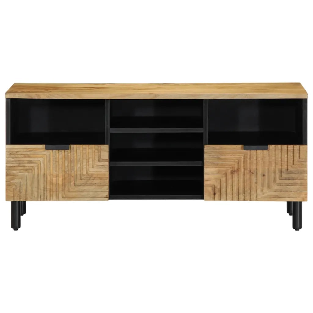Mobile TV | Armadietto TV | Mobile Porta TV Marrone 100x33x46 cm in Legno Massello di Mango