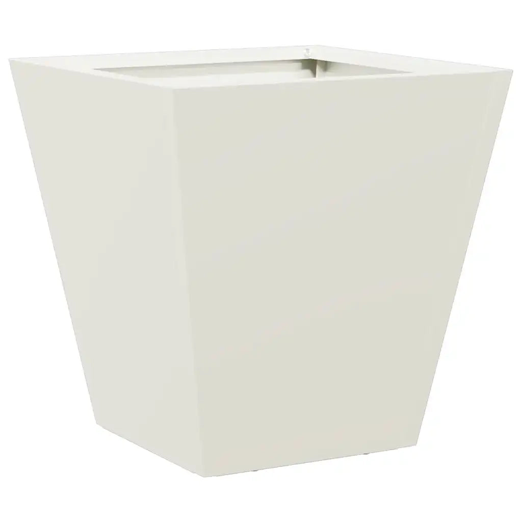 Fioriera | Cassetta per fiori | Vaso da Giardino Bianca 30x30x30 cm in Acciaio