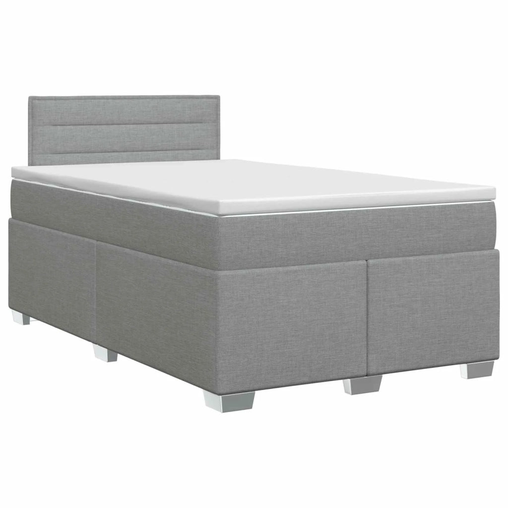 Letto box spring con materasso Grigio Chiaro 120 x 190 cm 3450425