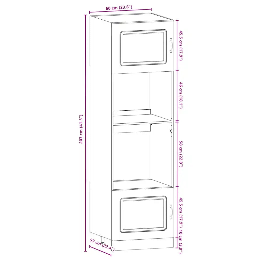 Set Mobili da Cucina 7 pz Kalmar Rovere Fumo Legno Multistrato 3314736
