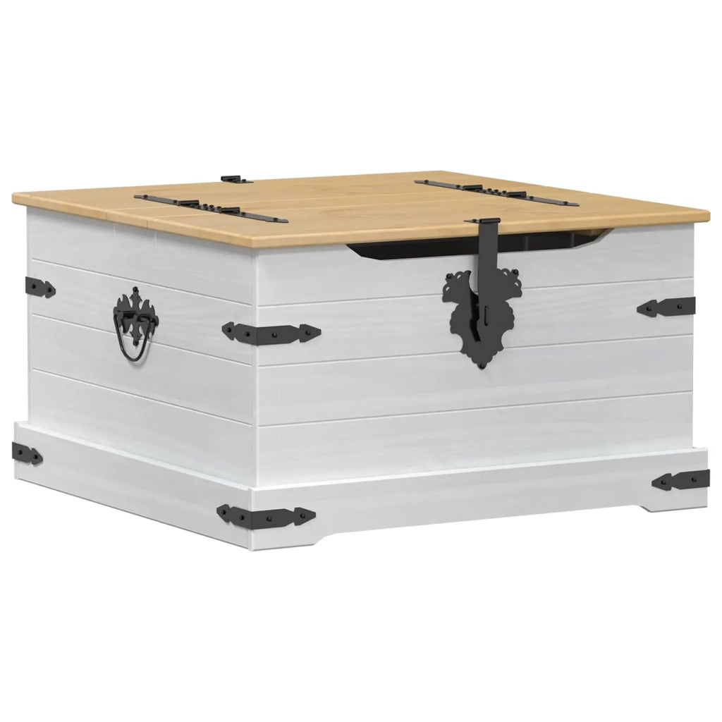 storage box Bianco 78 x 78 x 45 cm Pino massello CFW5963281