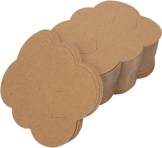 Display Card per Capelli - Carte di Display per Capelli - Supporto per Fiches per Capelli - Raccogli Card per Capelli - Fiches per Fiches in Cartone per Arcobaleno - Confezione per Gioielli in Cartone (Marrone)