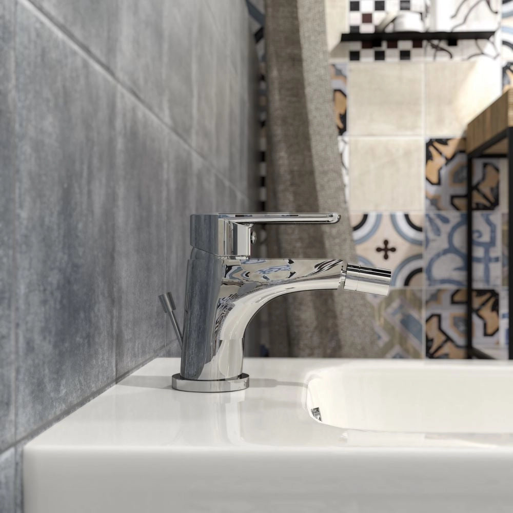 Miscelatore Rubinetto Bidet Monocomando Cromato Serie ECOSTYLE