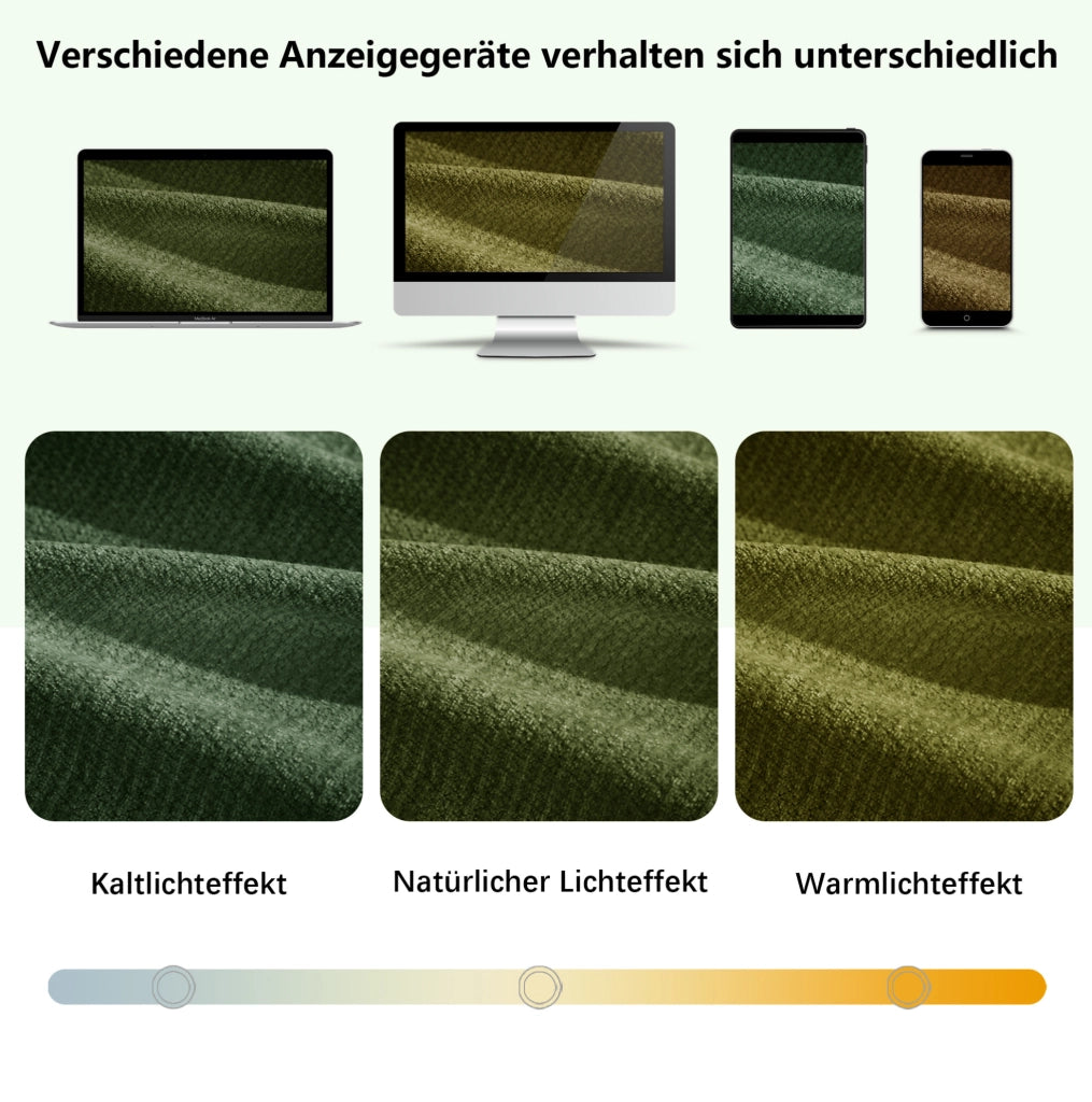 DIVANO Modulare Senza Telaio 4 Posti 334x97x68 cm Chenille Verde