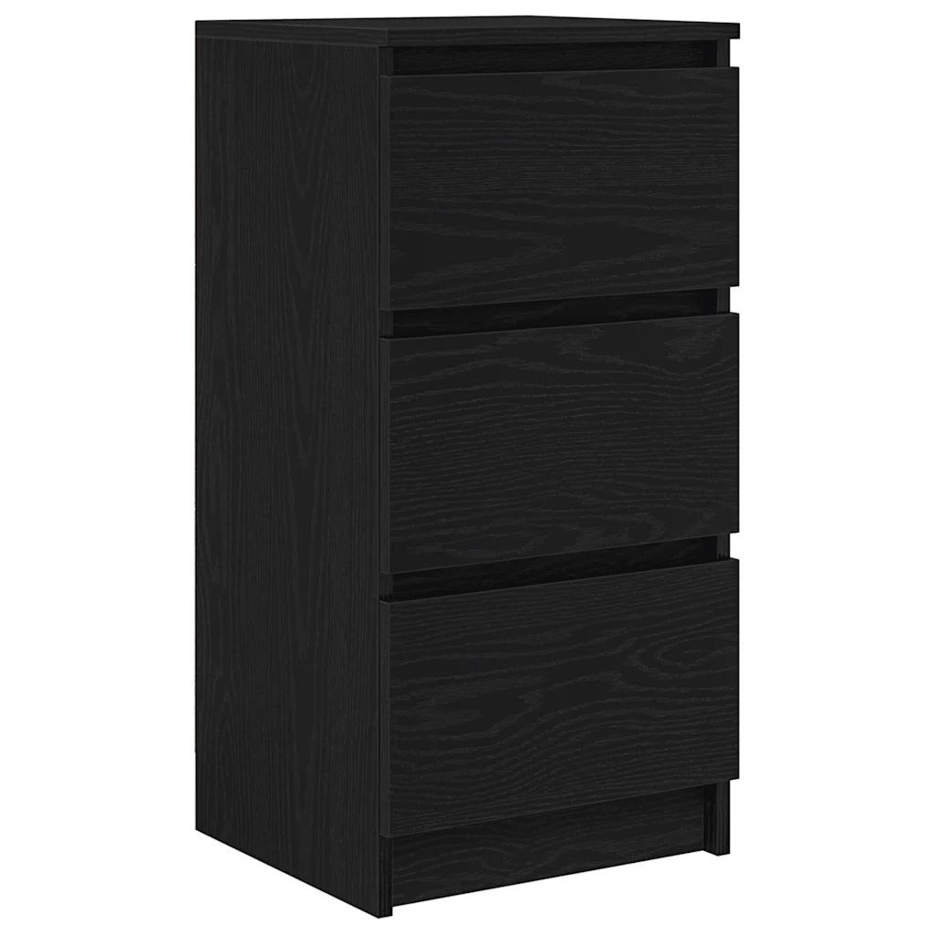 Credenza | Madia | Buffet da pranzo | Armadio da pranzo Rovere Nero 37,5x35x76 cm in Legno Multistrato