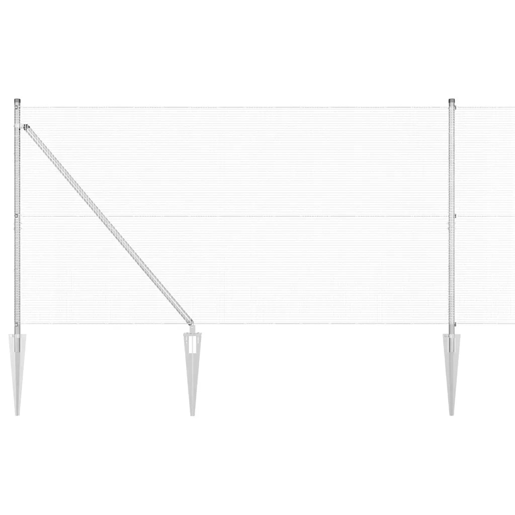 Palo della recinzione Argento 50 x 1,2 m (rete 12 x 12 mm)