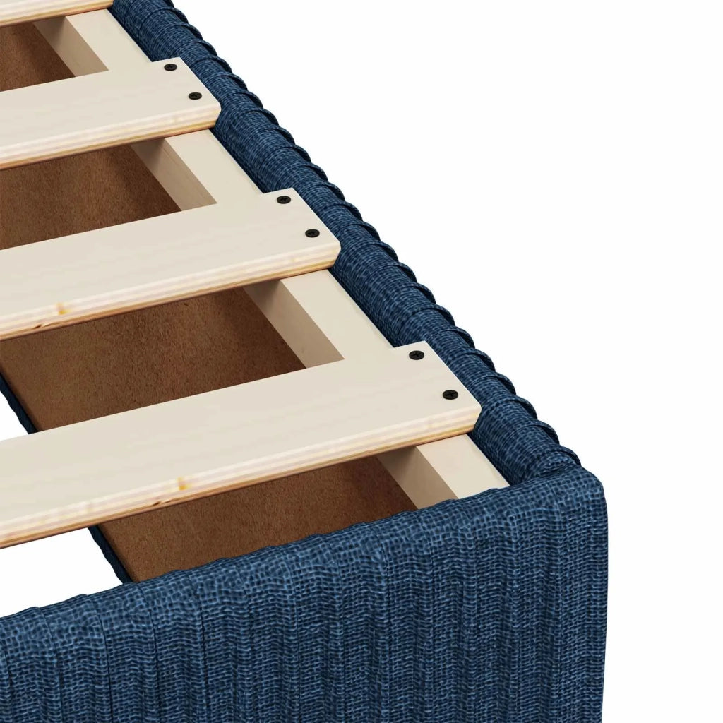 Letto box spring con materasso Blu 180 x 200 cm Tessuto 3454451