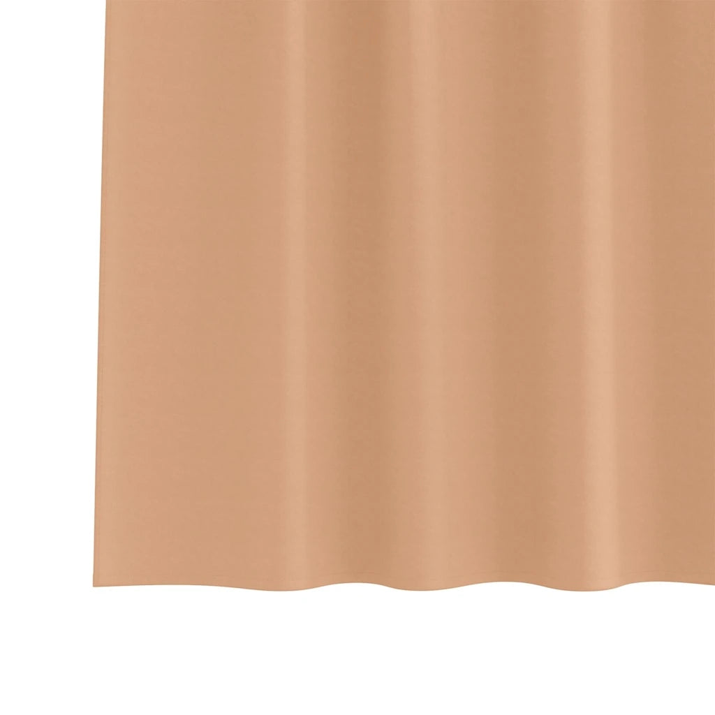 Tende Oscuranti | Tende Blackout con Anelli 2 pz Marrone Chiaro 140 x 140 cm